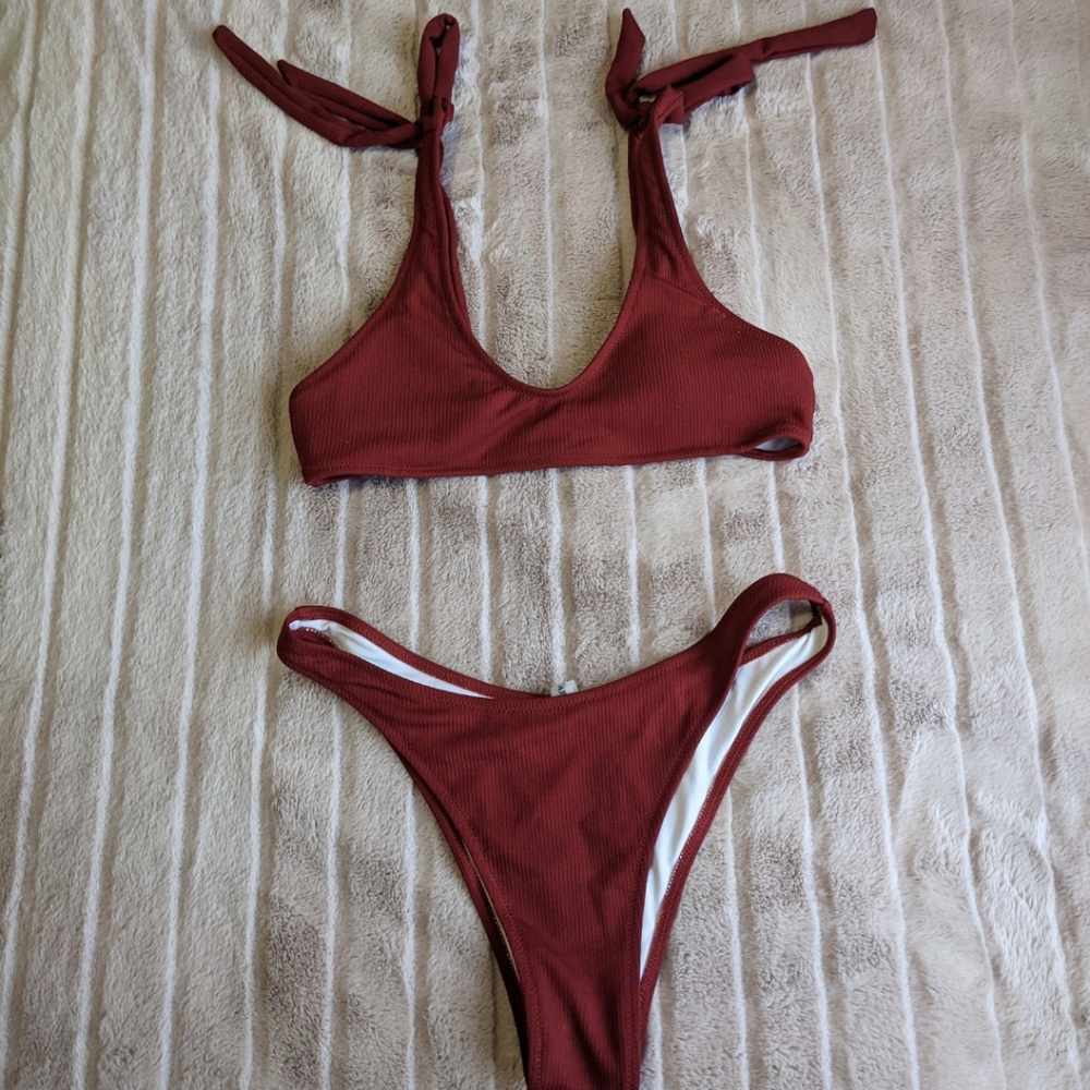 Red Zaful bikini set